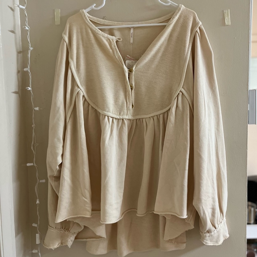 Free People long sleeve tunic style top